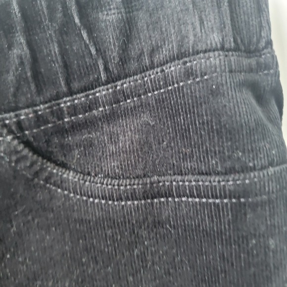 Eileen Fisher womens black High rise corduroy pants size xl ankle elastic waist - Picture 4 of 8
